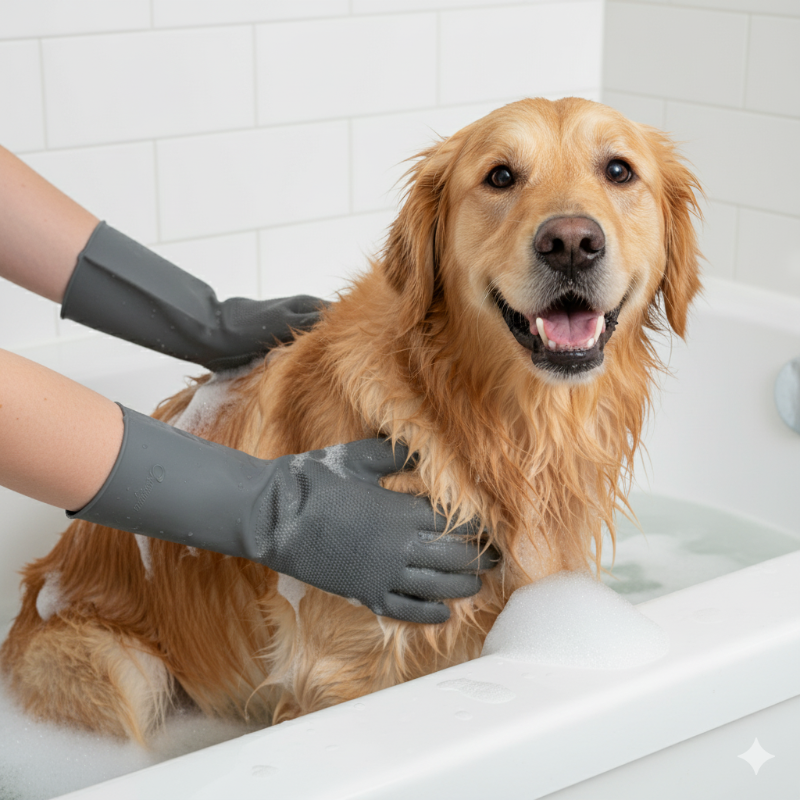 THE SCRUBBER GLOVES-Scrubby silicone wash gloves