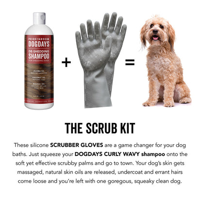 THE SCRUB KIT, Curly+Wavy Shampoo for No to Low Shedding Dogs