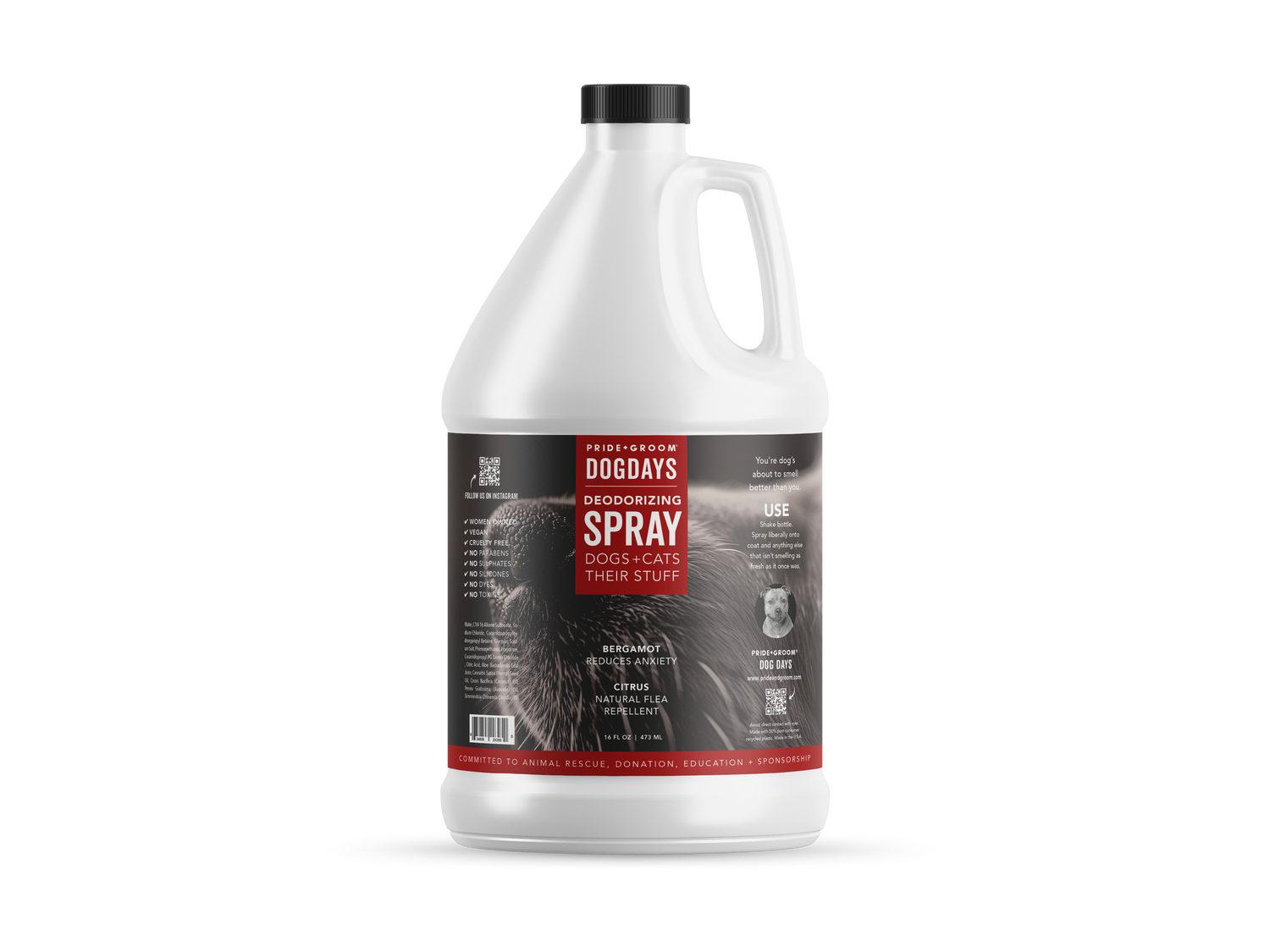 DOGDAYS Dog Deodorizing Spray — Natural, Hypoallergenic Freshening Mist