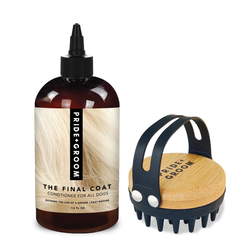 THE FINAL COAT Conditioner and THE BATH BRUSH Ultimate Dog Grooming Duo